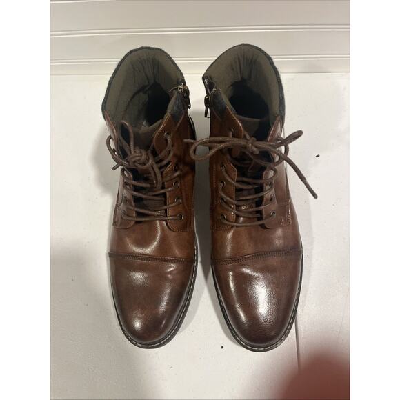 Ashford Hayes Other - Ashford Hayes Men's Low Lace Up Brown Oxford Boot 10 Cap Toe Hipster Vegan